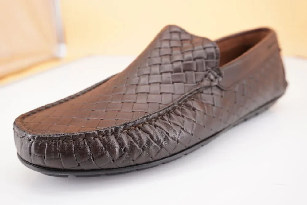 To Boot New York Bahama Dark Brown Leather Woven Men's loafers Size 9 Driver